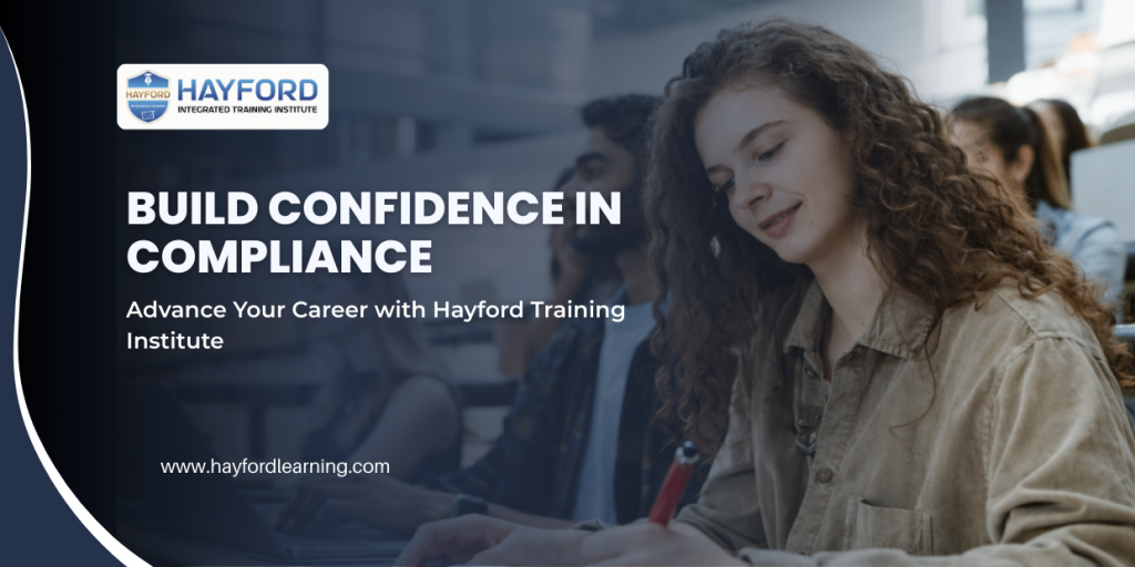 Students attending professional compliance training session at Hayford Training Institute in Dubai